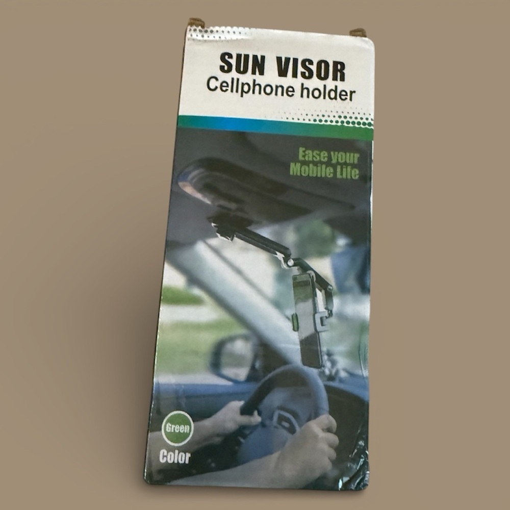 Universal Car Phone Stand Sun Visor Mount, Compatible with smartphone
